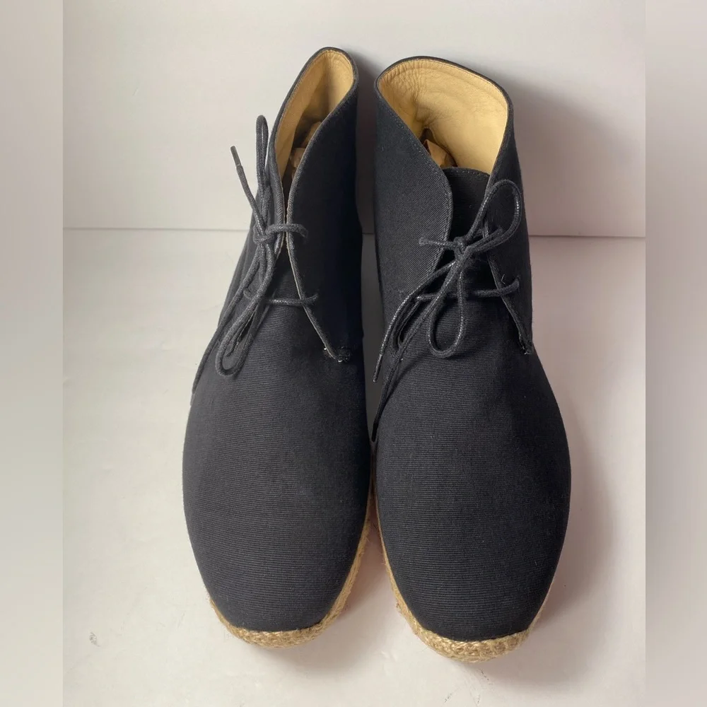 Christian Louboutin cadaques chukka ankle boots espadrille black 40